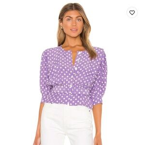LPA poka dot blouse
